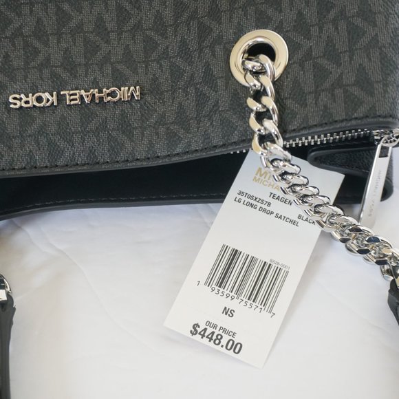 Michael Kors Teagen Tote + Wallet Set MK Black - Picture 9 of 16